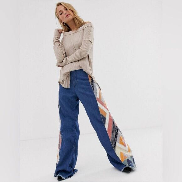 Free People North Shore Thermal Top Sand NWT size M - Picture 5 of 12